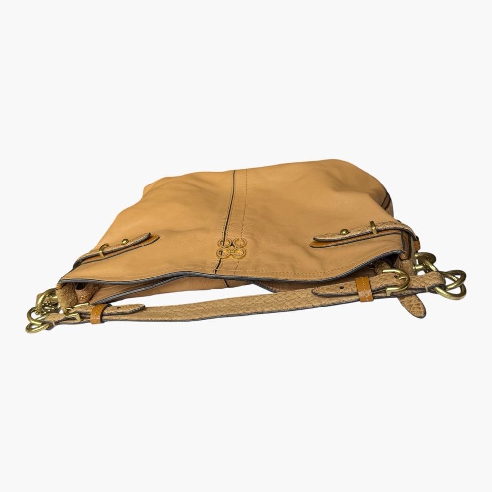 Coach Colette Leather Hobo Bag Tan Python Trim Slouchy Shoulder Bag 16418 - Picture 7 of 15